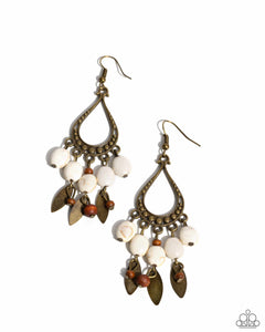 Paparazzi ~ Adobe Air ~ Brass Earrings