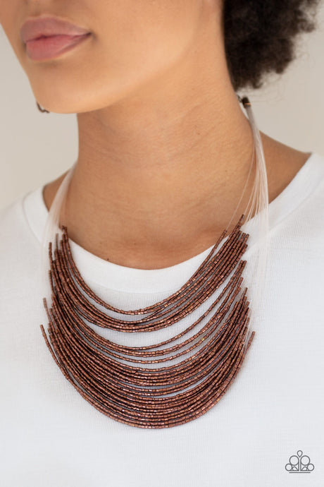 Paparazzi ~ Catwalk Queen ~ Copper Seed Bead Necklace Set