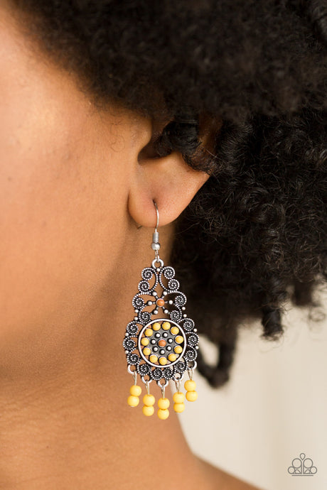 Paparazzi ~ Courageously Congo ~ Yellow Earrings