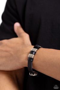 Paparazzi ~ Hardware Hustle ~ Men's Black Urban Bracelet