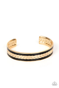 Paparazzi ~ Hot on the TRAILBLAZER ~  Men's Gold Cuff Bracelet