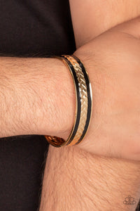 Paparazzi ~ Hot on the TRAILBLAZER ~  Men's Gold Cuff Bracelet