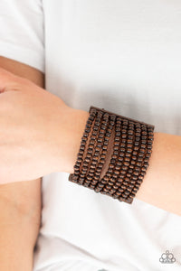 Paparazzi ~ JAMAICAN Me Jam ~ Brown Wooden Bracelet