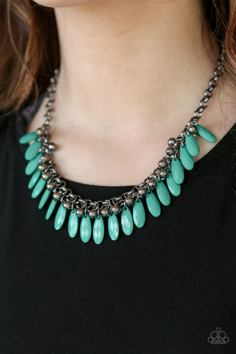 Paparazzi ~  Jersey Shore ~ Green Necklace Set