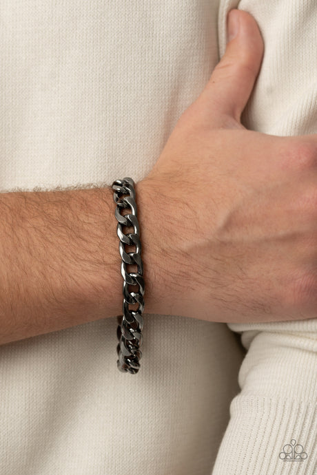 Paparazzi ~ Knock, Knock, KNOCKOUT ~ Men's Black Bracelet