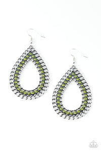 Paparazzi ~ Mechanical Marvel ~ Green Earrings