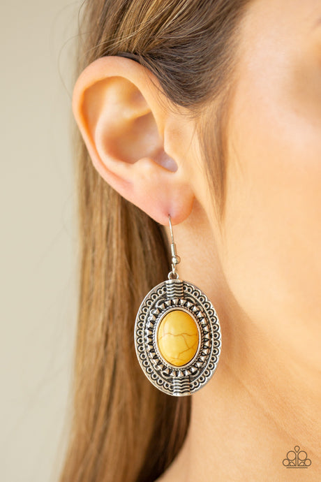 Paparazzi ~ Mountain Melody ~ Yellow Earrings