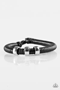 Paparazzi ~ One For The Trail ~ Men's Black Urban Bracelet