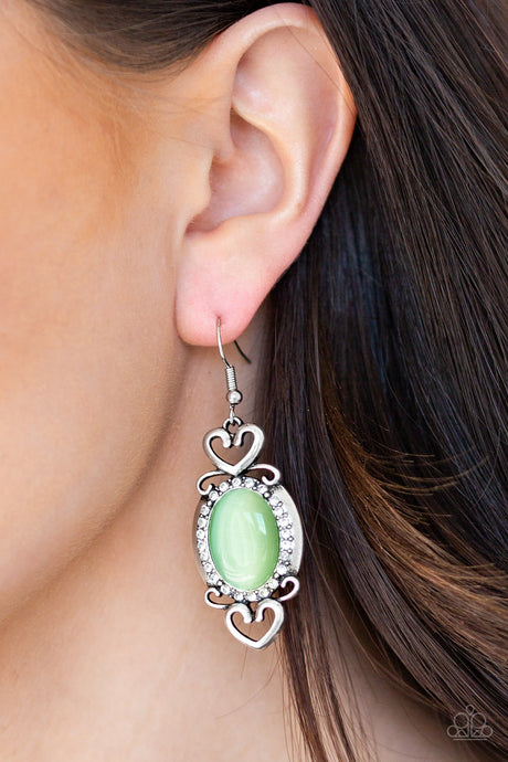 Paparazzi ~ Port Royal Princess ~ Green Earrings