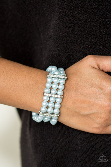 Paparazzi ~ Put On Your GLAM Face  ~ Blue Pearl Bracelet