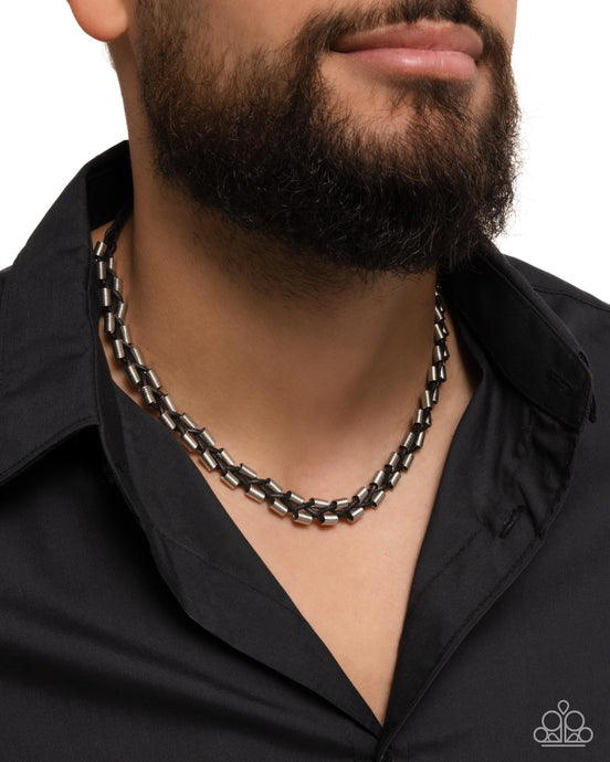 Paparazzi ~ Rogue Renegade ~ Men's  Black Urban Necklace