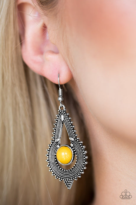 Paparazzi ~ Zoomin Zumba ~ Yellow Earrings