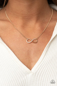 Paparazzi - Forever Your Mom - Gold Infinity Necklace Set