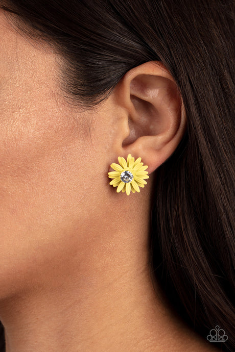 Paparazzi ~ Sunshiny DAIS-y ~ Yellow Post Earrings