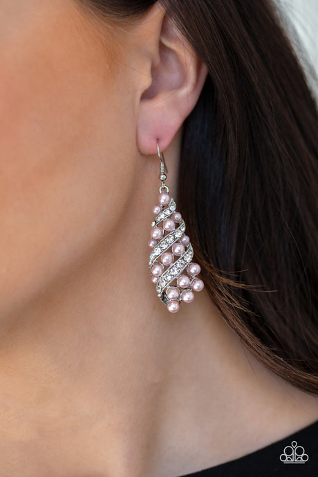 Paparazzi ~ Ballroom Waltz ~ Pink Earrings