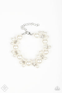 Paparazzi - BALLROOM Service - White Pearl Necklace and Bracelet Set (Fashion Fix Exclusive)