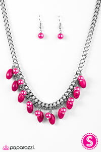 Paparazzi - Can't BEAD Tamed - Pink Necklace Set