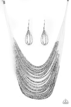 Load image into Gallery viewer, Paparazzi ~ Catwalk Queen ~ Silver Seed Bead Necklace Set