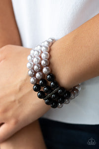 Paparazzi ~ Times Square Starlet ~ Black Pearl Necklace and Bracelet Set