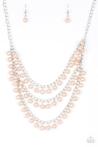 Paparazzi ~ Chicly Classic ~ Brown Pearl Necklace Set