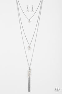 Paparazzi ~ Crystal Cruiser ~ White Necklace Set