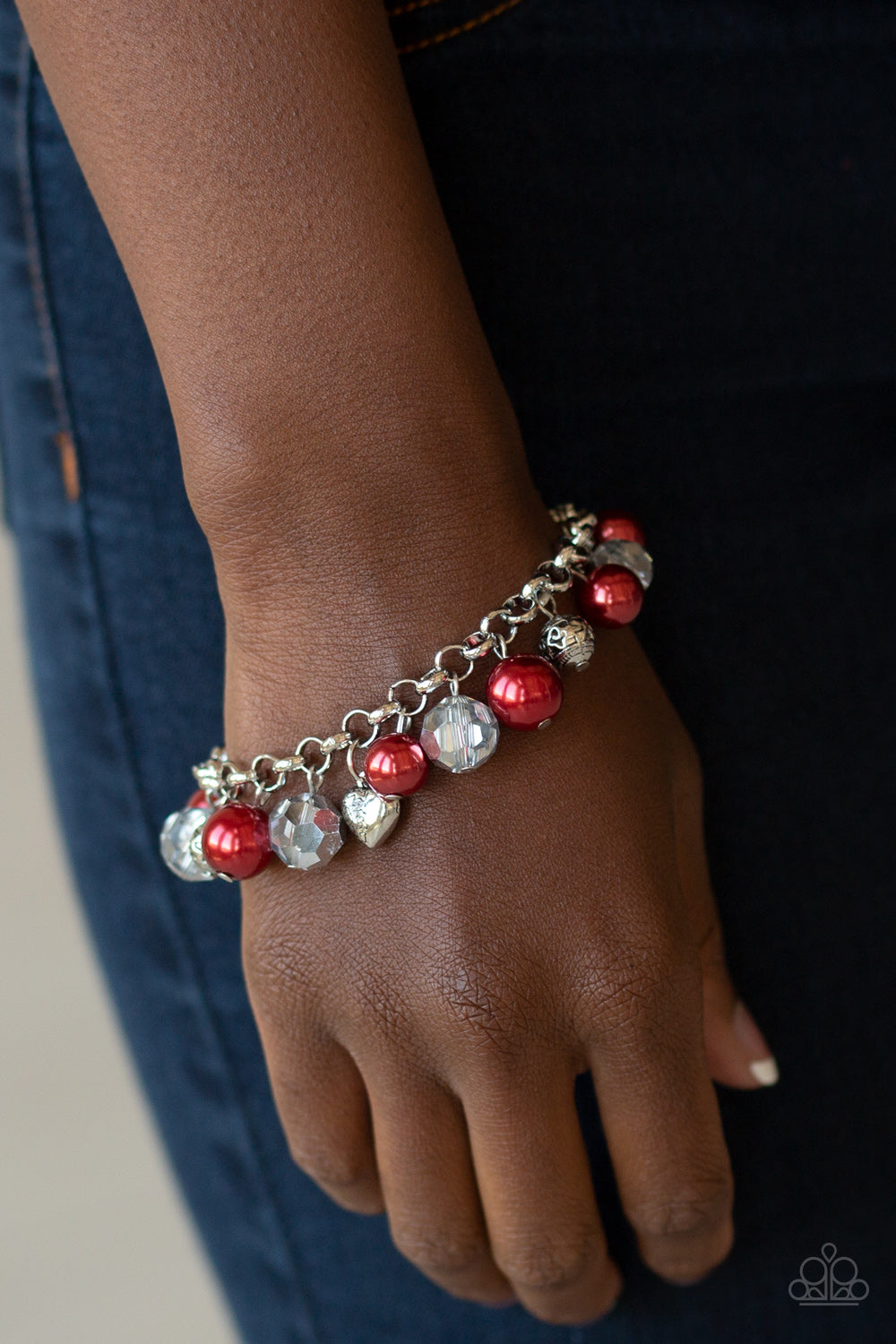 Paparazzi ~ Cupid Couture ~ Red Charm Bracelet