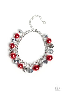 Paparazzi ~ Cupid Couture ~ Red Charm Bracelet