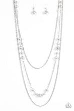 Load image into Gallery viewer, Paparazzi ~ Diva Dilemma ~ Silver Pearl Necklace Set