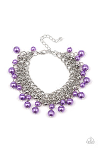 Paparazzi - Duchess Dior - Purple Pearl Necklace and Bracelet Set