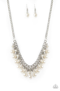 Paparazzi ~ Duchess Dior ~ White Pearl Necklace Set