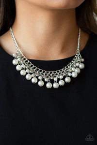 Paparazzi ~ Duchess Dior ~ White Pearl Necklace Set