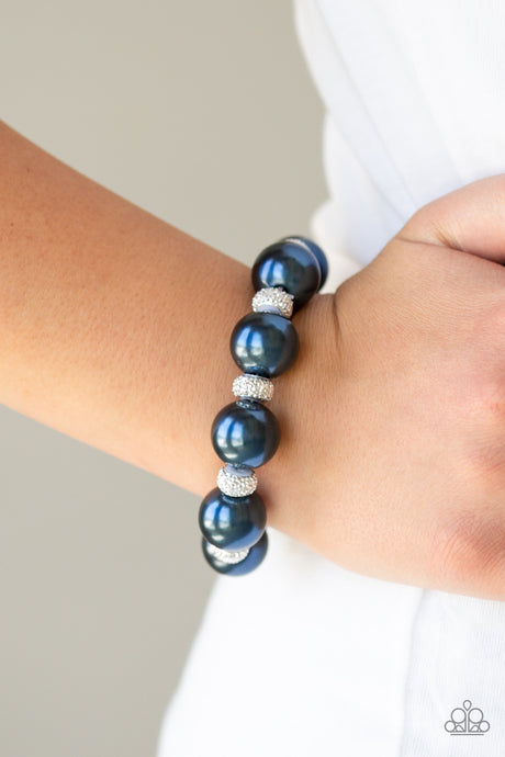 Paparazzi - Extra Elegant - Blue Pearl Bracelet