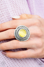 Load image into Gallery viewer, Paparazzi ~ Gardenia Glow ~ Yellow Ring with Stretchy Band (Fashion Fix Exclusive)