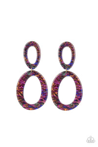 Paparazzi ~ Hey, HAUTE Rod ~ Multi Acrylic Post Earrings