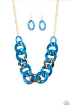 Load image into Gallery viewer, Paparazzi - I Have A HAUTE Date - Blue Acrylic Necklace Set