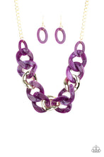 Load image into Gallery viewer, Paparazzi ~ I Have A HAUTE Date ~ Purple Acrylic Necklace Set