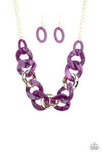 Paparazzi ~ I Have A HAUTE Date ~ Purple Acrylic Necklace Set