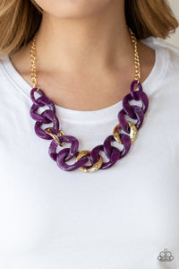 Paparazzi ~ I Have A HAUTE Date ~ Purple Acrylic Necklace Set