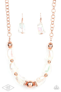 Paparazzi ~ Iridescently Ice Queen ~ Copper Necklace Set (Life of the Party Exclusive)