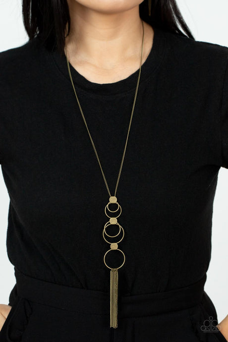 Paparazzi - Join The Circle - Brass Necklace Set