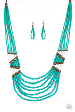 Load image into Gallery viewer, Paparazzi ~ Kickin It Outback ~ Blue Seed Bead Necklace Set