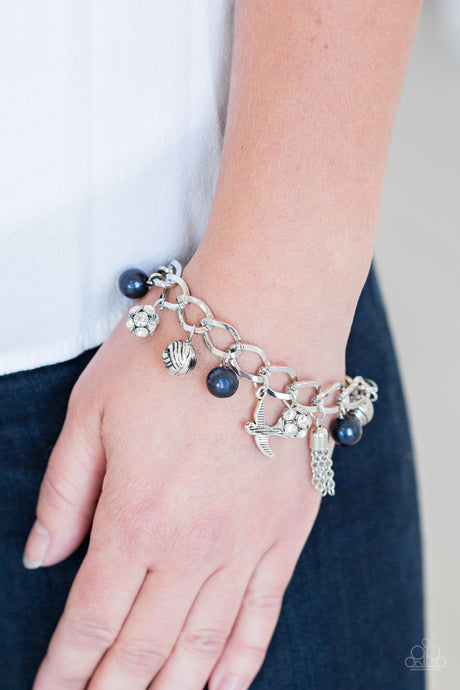 Paparazzi ~ Lady Love Dove ~ Blue Pearl Charm Bracelet