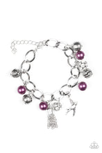 Load image into Gallery viewer, Paparazzi ~ Lady Love Dove ~ Purple  Pearl Charm Bracelet