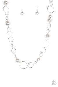 Paparazzi ~ Lovely Lady Luck ~ Silver Necklace Set