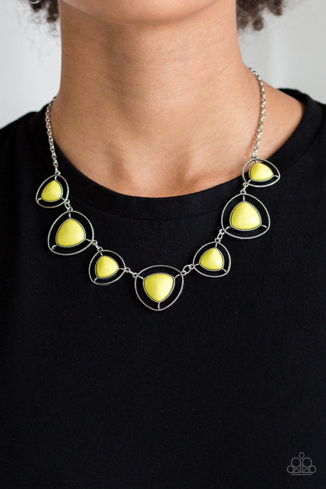 Paparazzi ~ Make A Point ~ Yellow Necklace Set