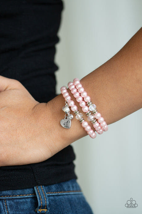 Paparazzi ~ Mom Wow ~ Pink Pearl Bracelet