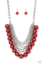 Load image into Gallery viewer, Paparazzi ~ One-Way WALL STREET ~ Red Pearl Necklace Set