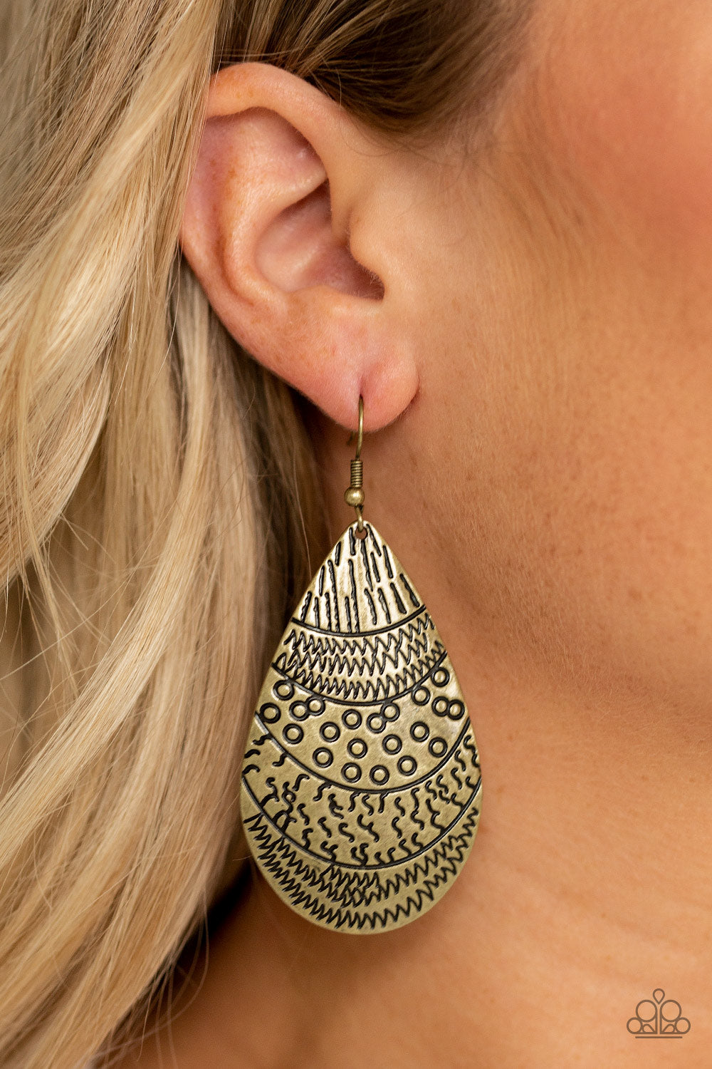 Paparazzi ~ Safari Splash ~ Brass Earrings