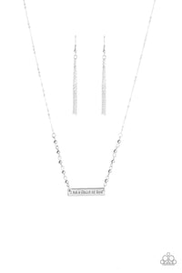 Paparazzi ~ Send Me An Angel ~ Silver Inspirational Necklace Set