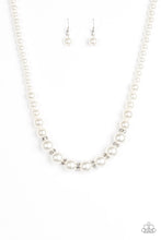 Load image into Gallery viewer, Paparazzi ~ Showtime Shimmer ~ White Pearl Necklace Set (Silver)